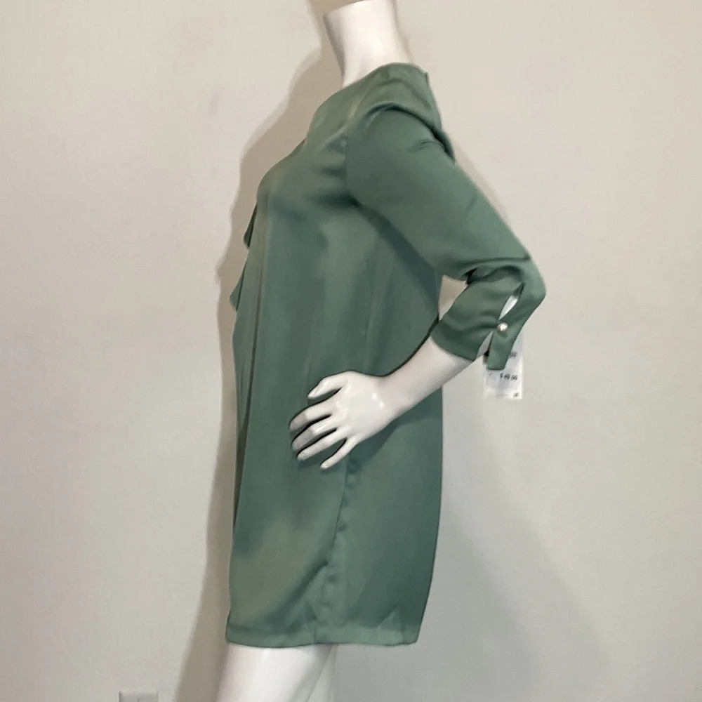 Zara Green Mini Dress with Ruffle Detail - Picture 6 of 10